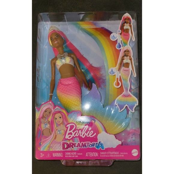 Barbie Toys Barbie Dreamtopia Rainbow Magic Mermaid Doll Activated